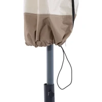 Outsunny Cantilever Patio Umbrella Cover, Outdoor Market Umbrella Protector with Zipper, Cord Lock, Beige and Coffee(m-7)