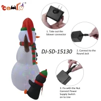 COMIN 6 Foot Tall Inflatable Snowman & Penguins Inflatable Christmas Yard Decoration(m-8)