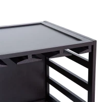 HomCom Modern Wood Tabletop Stemware Rack - Holds 20 Wine Glasses(m-8)