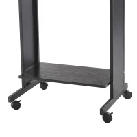 HomCom 30" Mobile Rolling Computer Workstation Standing Desk with Keyboard Shelf(m-5)