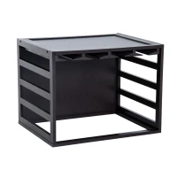 HomCom Modern Wood Tabletop Stemware Rack - Holds 20 Wine Glasses(m-2)