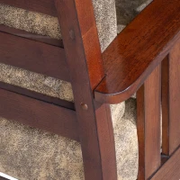 HOMCOM Faux Suede Rubberwood Indoor Porch Rocking Chair(m-11)