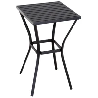 Outsunny 3pc Rattan Wicker Bistro Set, Outdoor Patio Bar Table and Chair Stool Garden Furniture(m-7)