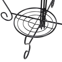 Outsunny 4-Tier Folding Flower Pot Stand Display Table for an Elegant Indoor/Outdoor Decorative Touch(m-9)