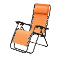 Outsunny Reclining Zero Gravity Chair - Orange(m-1)