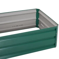 Outsunny Raised Garden Bed Gardner Frame Outdoor Planter Kit Flower Vegetable Gardening - Green(m-8)