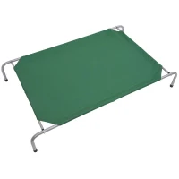 Pawhut 51" x 31" Elevated Portable Camping Pet Cot Dog Bed - Green(m-4)