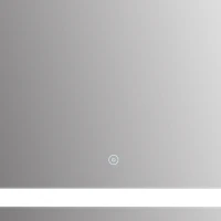 HomCom Touch Activated 2.5" Illuminated Bathroom Vertical Wall Mirror Outline LED Light - Silver(m-13)