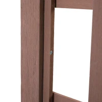 Outsunny 78" WPC Wood Plastic Composite Outdoor Garden Pergola Style Arbor Arch Trellis(m-8)