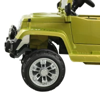 Aosom Ride On Car Off Road Truck SUV 12V Kids Electric Battery Powered Off Road Truck with Remote Control and MP3, Adjustable Speed, Green(m-10)