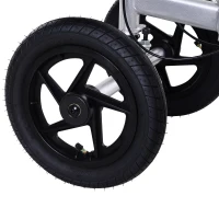 HOMCOM Knee Scooter with Basket Storage Walker Mobility During Medical Rehabilitation & Injury Folding for Transport - Silver(m-11)