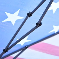 Outsunny 10x20ft Pop up Party Tent Gazebo Canopy Market Instant Shelter American Flag - Multi Color(m-8)
