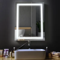 HomCom Modern Touch Activated MUA 36" Illuminated Mounted Bathroom Wall Mirror Defogger - Clear(m-8)
