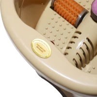 Soozier 8.5 Liter Bubbling Heated Manual Dual Foot Massager Bath With Timer(m-10)