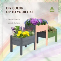 Outsunny 3 Tier Raised Garden Bed Freestanding Planter Box for Vegetables, Herb, Flowers(m-4)