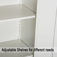 Vinsetto 72” Tall Steel Large Freestanding Commercial Warehouse Utility Storage Cabinet - Cream White(m-10)