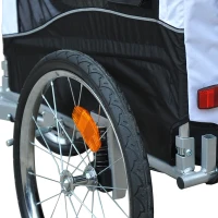 Aosom Elite Pet Dog Bike Bicycle Trailer Stroller Jogger w/ Suspension - White(m-10)