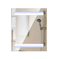HomCom Vertical 32" LED Illuminated Bathroom Wall Mirror Medicine Cabinet - Dual Strip LEDs(m-4)