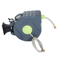 Outsunny 50’ Plastic Portable Outdoor Wall Mount Retractable Water Hose Reel(m-8)
