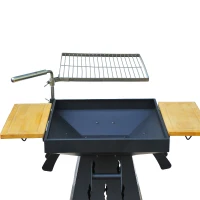 Outsunny Wood Burning/Charcoal Outdoor Fire Pit BBQ Grill Combo(m-11)