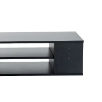 HomCom 48” Modern Wooden Floating Media Center Shelf Unit - Matte Black(m-7)