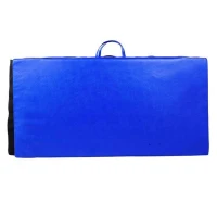 Soozier 6' x 4' x 2" PU Leather Folding Gymnastics Tumbling / Martial Arts Mat - Blue(m-6)