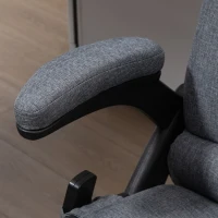 Vinsetto Adjustable Reclining Heating Massage Office Chair Linen Fabric - Grey(m-13)
