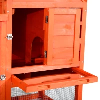Pawhut 48" Wooden Rabbit Hutch w/ Ladder and Outdoor Run(m-8)