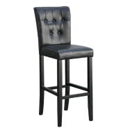 HomCom 42" Modern Bar Height Faux Leather Tall Dining Chair Stool - Black(m-1)