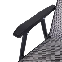 Outsunny 2-Piece Folding Sling Chair Set, Gray - Comfortable Patio Garden Furniture for Relaxation(m-10)
