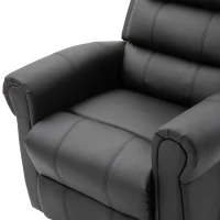 HOMCOM Power Lift Chair Heated Vibrating Massage Recliner Sofa with Remote PU Black(m-11)