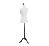 HomCom 36" 27" 36" Fashion Mannequin Female Dress Form w/ Base - White Form(m-5)