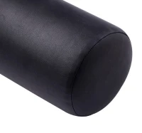 Soozier 25" Full Round Faux Leather Bolster Lumbar Support Massage Pillow - Black(m-3)