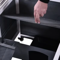 PawHut Rabbit Hutch - Indoor Small Animal House with Pull Out Tray, Casters, Ramp for Easy Mobility(m-11)