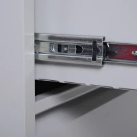 Vinsetto 2 Drawer File Cabinet Metal Storage Chest Home Office - Grey(m-10)