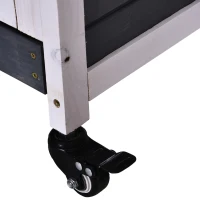 PawHut Rabbit Hutch - Indoor Small Animal House with Pull Out Tray, Casters, Ramp for Easy Mobility(m-9)