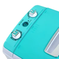 HomCom Top Load Portable Electric Washing Machine - Spin Wash and Dry (Green)(m-6)