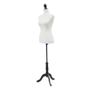 HomCom 36" 27" 36" Fashion Mannequin Female Dress Form w/ Base - White Form(m-4)