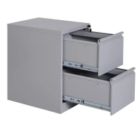 Vinsetto 28" Metal 2 Drawer Vertical Locking Office Filing Cabinet - Grey(m-7)