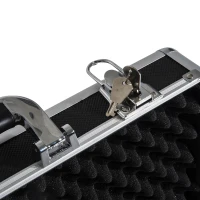 HomCom 18" Lockable Heavy Duty Pistol / Handgun Gun Safety Case - Black(m-9)