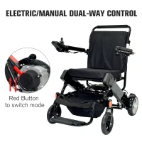 HomCom Lightweight Portable Folding Collapsible Electric Mobility Wheelchair(m-6)