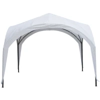 Outsunny 10’ x 10’ Outdoor Portable Dome Canopy Tent Sunshade Cover - White(m-2)