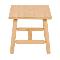 Outsunny Rustic Cabin Style Wooden Square Outdoor Patio End Table(m-4)