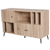 HomCom 47" Contemporary Sideboard Buffet Table Storage Cabinet - Oak(m-1)
