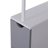 HOMCOM 54" Tall Bathroom Linen Tower, Freestanding Storage Cabinet with 2-Tier Shelf and Drawers, White(m-10)