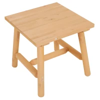 Outsunny Rustic Cabin Style Wooden Square Outdoor Patio End Table(m-1)