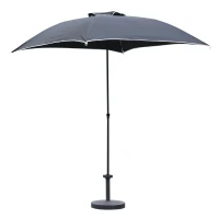 Outsunny 5.8' Compact Portable Round Sun Shade Folding Beach Patio Umbrella - Black(m-8)