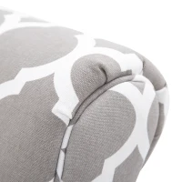 HomCom Designer Upholstered Ottoman Linen Covering Vanity Seat - Grey(m-4)