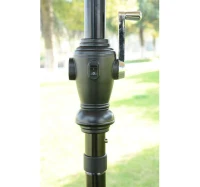 Outsunny 9' Outdoor Patio Umbrella w/ Tilt & Solar Powered LED Lights - Cream White(m-7)