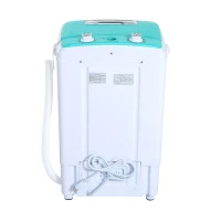 HomCom Top Load Portable Electric Washing Machine - Spin Wash and Dry (Green)(m-7)
